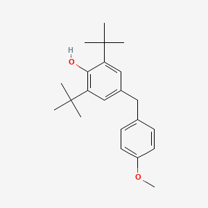 molecular formula C22H30O2 B8339777 2,6-Ditert-butyl-4-[(4-methoxyphenyl)methyl]phenol CAS No. 71712-05-5