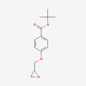 molecular formula C14H18O4 B8339778 1,2-Epoxy-3-[4-(tert-butoxycarbonyl)phenoxy]propane 