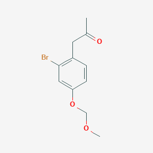 molecular formula C11H13BrO3 B8339821 1-(2-Bromo-4-(methoxymethoxy)phenyl)propan-2-one 