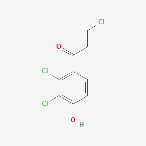 molecular formula C9H7Cl3O2 B8339835 2,3-Dichloro-4-(3-chloropropionyl)phenol 