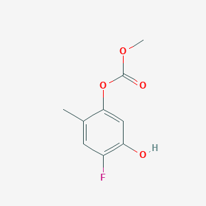 molecular formula C9H9FO4 B8339855 (4-Fluoro-5-hydroxy-2-methylphenyl) methyl carbonate 
