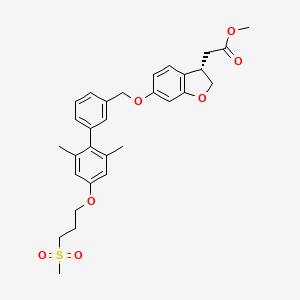 Methyl [(3S)-6-({2',6'-dimethyl-4'-[3-(methylsulfonyl)propoxy]biphenyl-3-yl}methoxy)-2,3-dihydro-1-benzofuran-3-yl]acetate