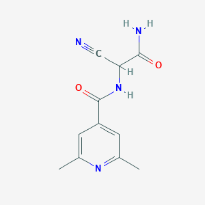 molecular formula C11H12N4O2 B8339869 N-(2-amino-1-cyano-2-oxoethyl)-2,6-dimethylisonicotinamide 