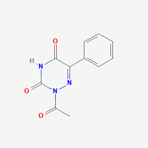 molecular formula C11H9N3O3 B8339870 2-acetyl-6-phenyl-1,2,4-triazine-3,5(2H,4H)-dione 