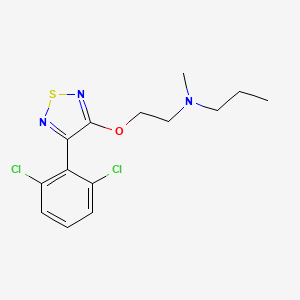 molecular formula C14H17Cl2N3OS B8339877 3-(2,6-dichlorophenyl)-4-[2-(N-methyl-N-propylamino)ethoxy]-1,2,5-thiadiazole 