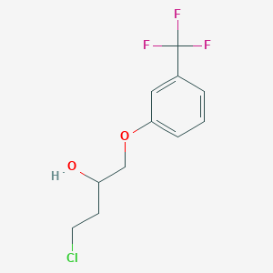 molecular formula C11H12ClF3O2 B8339919 2-Butanol, 4-chloro-1-[3-(trifluoromethyl)phenoxy]- 