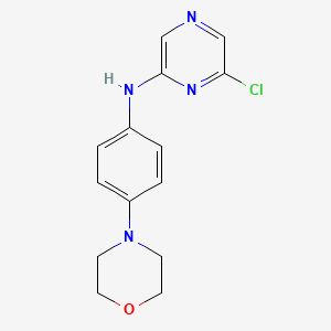 molecular formula C14H15ClN4O B8339920 6-Chloro-N-(4-morpholin-4-ylphenyl)pyrazin-2-amine 