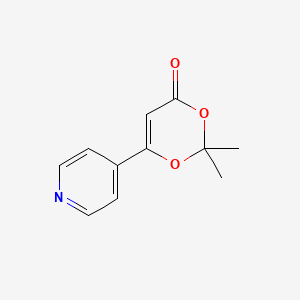 molecular formula C11H11NO3 B8339946 2,2-Dimethyl-6-pyridin-4-yl-[1,3]dioxin-4-one 