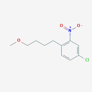 molecular formula C11H14ClNO3 B8339981 4-Chloro-1-(4-methoxy-butyl)-2-nitro-benzene 