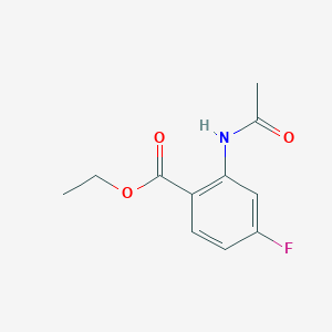 molecular formula C11H12FNO3 B8339989 2-Acetylamino-4-fluoro-benzoic Acid Ethyl Ester 