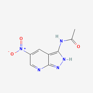 N-(5-nitro-1H-pyrazolo[3,4-b]pyridin-3-yl)acetamide