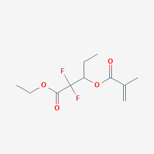 molecular formula C11H16F2O4 B8340020 1-Ethoxycarbonyl-1,1-difluoro-2-butyl methacrylate 