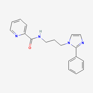 molecular formula C18H18N4O B8340030 N-(3-(2-phenyl-1H-imidazol-1-yl)propyl)picolinamide 
