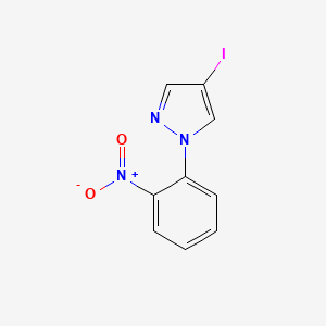 molecular formula C9H6IN3O2 B8340038 4-iodo-1-(2-nitro-phenyl)-1H-pyrazole 