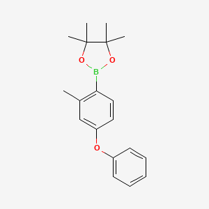 molecular formula C19H23BO3 B8340107 4,4,5,5-Tetramethyl-2-(2-methyl-4-phenoxy-phenyl)-[1,3,2]dioxaborolane 