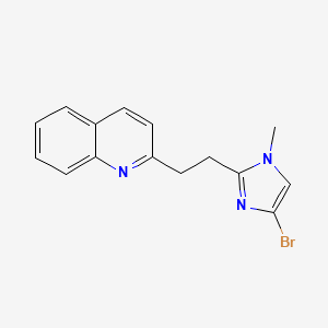 molecular formula C15H14BrN3 B8340144 2-(2-(4-bromo-1-methyl-1H-imidazol-2-yl)ethyl)quinoline 