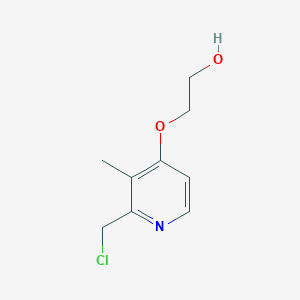 molecular formula C9H12ClNO2 B8340152 2-Chloromethyl-4-(2-hydroxyethoxy)-3-methylpyridine 