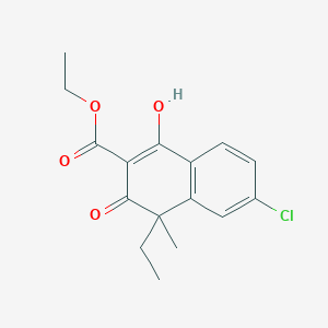 Ethyl 7-chloro-1-ethyl-4-hydroxy-1-methyl-2-oxo-naphthalene-3-carboxylate