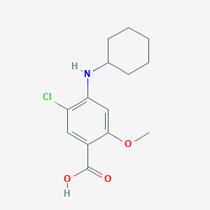 molecular formula C14H18ClNO3 B8340181 5-Chloro-4-cyclohexylamino-2-methoxybenzoic acid 