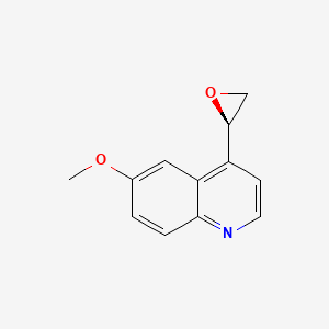 molecular formula C12H11NO2 B8340189 [R]-2-(6-Methoxyquinolin-4-yl)oxirane 
