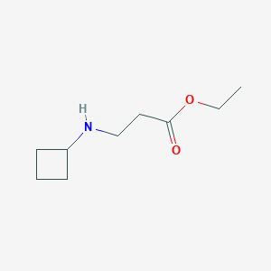 molecular formula C9H17NO2 B8340203 3-Cyclobutylaminopropanoic acid ethyl ester 