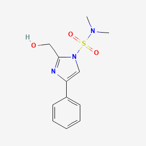 molecular formula C12H15N3O3S B8340213 2-(hydroxymethyl)-N,N-dimethyl-4-phenyl-1H-imidazole-1-sulfonamide 