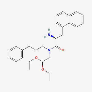 molecular formula C28H36N2O3 B8340259 (S)-2-amino-N-(2,2-diethoxyethyl)-3-(naphthalen-1-yl)-N-(3-phenylpropyl)propanamide 