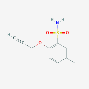 molecular formula C10H11NO3S B8340269 5-Methyl-2-propargyloxyphenylsulfonamide 