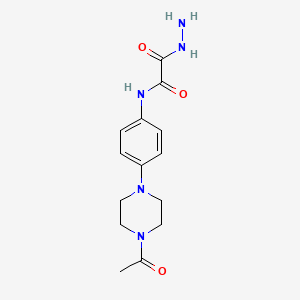 N-[4-(4-acetylpiperazin-1-yl)phenyl]-2-hydrazino-2-oxoacetamide