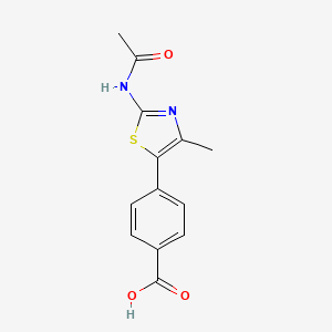 molecular formula C13H12N2O3S B8340302 4-(2-Acetylamino-4-methyl-thiazol-5-yl)-benzoic acid 
