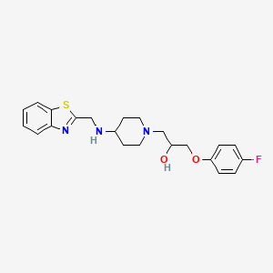molecular formula C22H26FN3O2S B8340331 4-[(2-Benzothiazolyl)methylamino]-alpha-[(4-fluorophenoxy)methyl]-1-piperidineethanol 