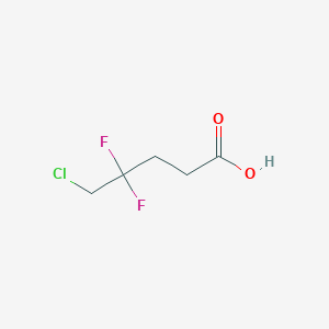 molecular formula C5H7ClF2O2 B8340336 5-Chloro-4,4-difluoropentanoic acid 