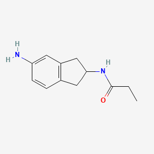 molecular formula C12H16N2O B8340372 5-Amino-2-propionamidoindan 