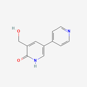 molecular formula C11H10N2O2 B8340436 3-hydroxymethyl-5-(4-pyridinyl)-2(1H)-pyridinone 