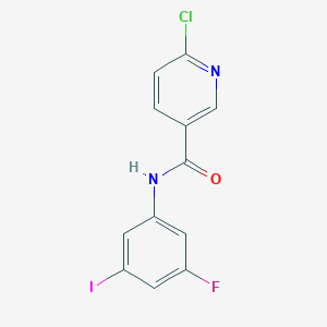 6-Chloro-N-(3-fluoro-5-iodo-phenyl)-nicotinamide