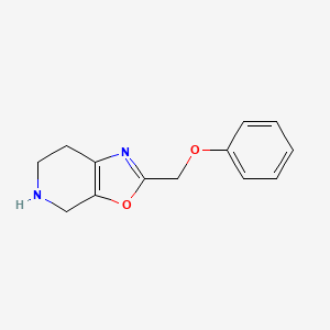 molecular formula C13H14N2O2 B8340499 4,5,6,7-Tetrahydro-2-(phenoxymethyl)-oxazolo[5,4-c]pyridine 
