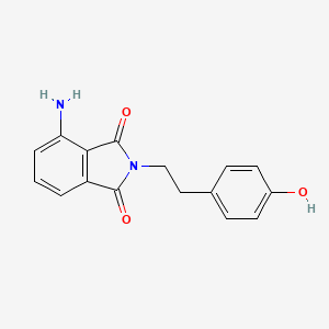 molecular formula C16H14N2O3 B8340500 3-amino-N-[2-(4-hydroxyphenyl)ethyl]phthalimide 