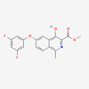 molecular formula C18H13F2NO4 B8340504 Methyl 6-(3,5-difluorophenoxy)-4-hydroxy-1-methylisoquinoline-3-carboxylate 