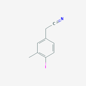 molecular formula C9H8IN B8340518 2-(4-Iodo-3-methylphenyl)acetonitrile 