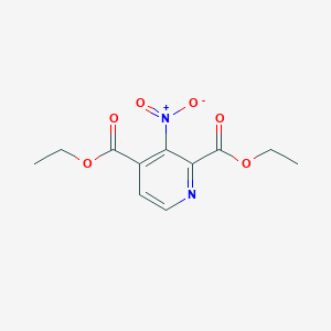 molecular formula C11H12N2O6 B8340526 3-Nitro-pyridine-2,4-dicarboxylic acid diethyl ester 