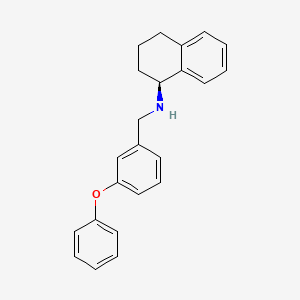 molecular formula C23H23NO B8340549 N-(3-phenoxybenzyl)-N-[(1S)-1,2,3,4-tetrahydro-1-naphthalenyl]amine 