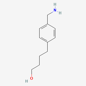 molecular formula C11H17NO B8340562 4-(4-Aminomethyl-phenyl)-butan-1-ol 