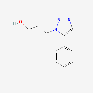 molecular formula C11H13N3O B8340571 1-(3-Hydroxypropyl)-5-phenyl-1H-1,2,3-triazole 