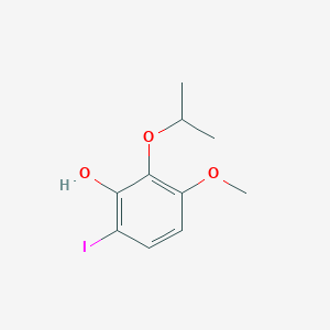 molecular formula C10H13IO3 B8340596 2-Isopropoxy-3-methoxy-6-iodophenol 