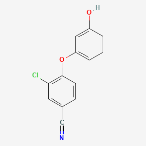 molecular formula C13H8ClNO2 B8340600 3-(2-Chloro-4-cyanophenoxy)phenol 
