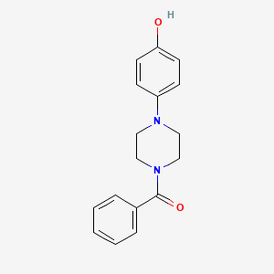molecular formula C17H18N2O2 B8340606 1-Benzoyl-4-(4-hydroxyphenyl)piperazine 