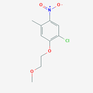 molecular formula C10H12ClNO4 B8340609 1-Chloro-2-(2-methoxyethoxy)-4-methyl-5-nitrobenzene 