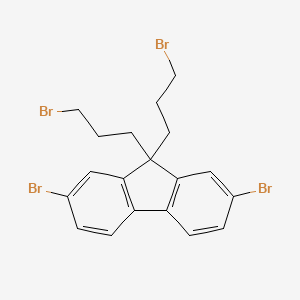 molecular formula C19H18Br4 B8340619 2,7-Dibromo-9,9-bis(3-bromopropyl)-9h-fluorene 