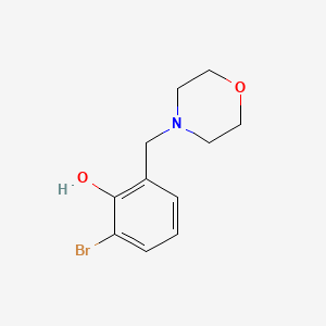 molecular formula C11H14BrNO2 B8340653 2-Bromo-6-(morpholin-4-ylmethyl)phenol 