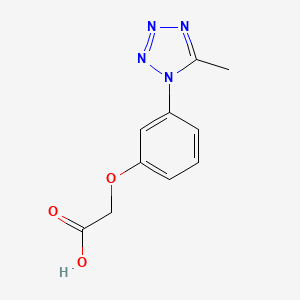 molecular formula C10H10N4O3 B8340671 [3-(5-Methyl-tetrazol-1-yl)-phenoxy]-acetic acid CAS No. 847606-75-1